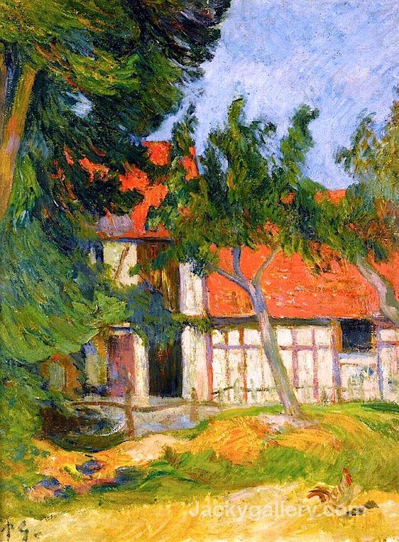 Stable near Dieppe by Paul Gauguin paintings reproduction